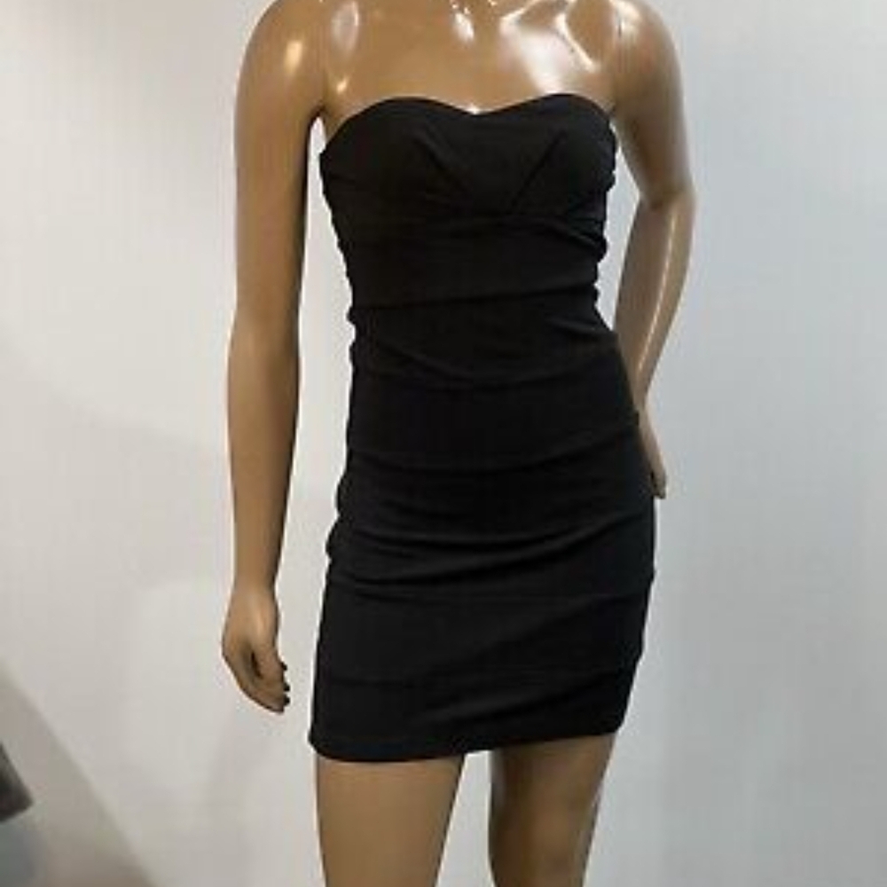 Forever 21 Black Strapless Bodycon Mini Dress